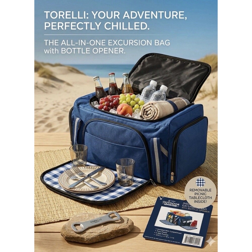 NWT. Torelli Outdoor Adventure Insulated Excursion Bag - Navy Blue
